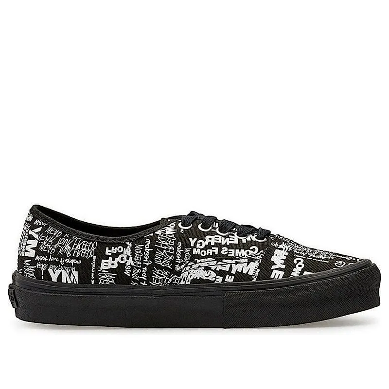 Vans Comme des Garcons x Authentic LX Graffiti – Black Black/Black/White | VN0A33TASO7