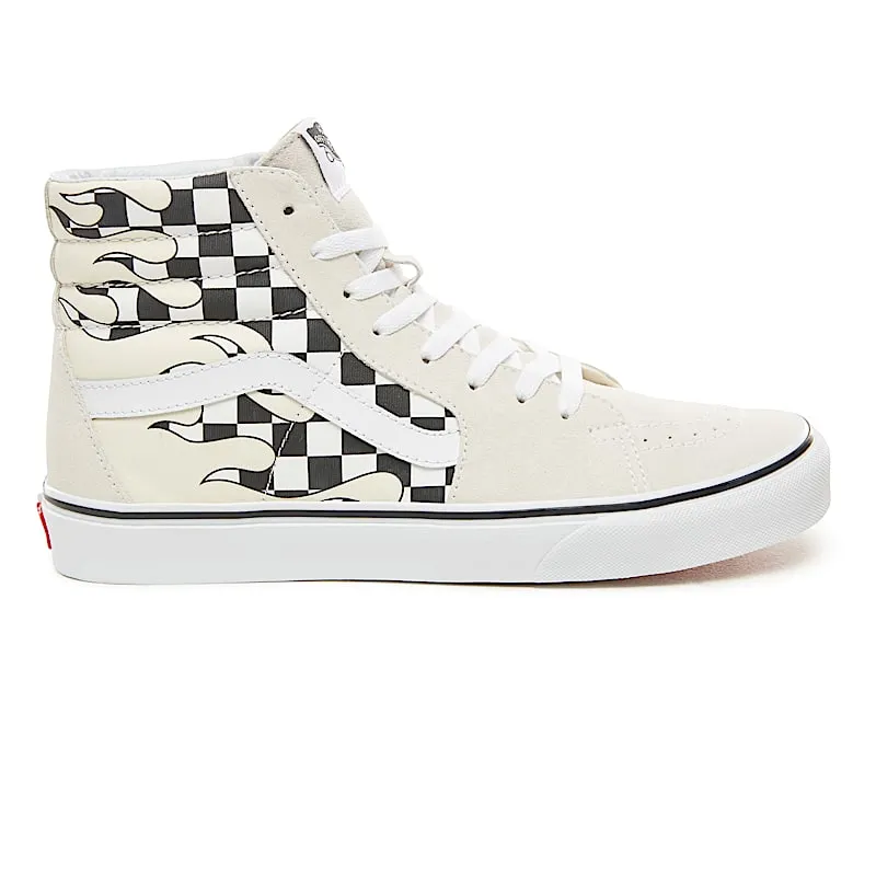 Vans Sk8-Hi ‘Checkerboard Flame’ True White/Black | VN0A38GERX7