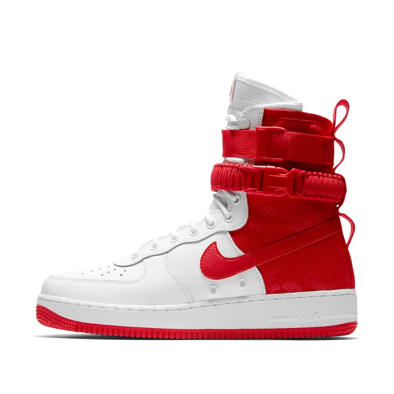 Nike SF Air Force 1 High White University Red | AR1955-100