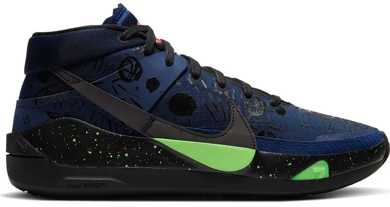 Nike KD 13 Planet of Hoops “Midnight Navy / Black / Electric Green” | CI9948-400