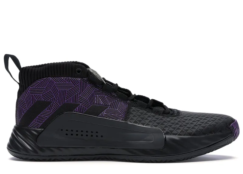 adidas Dame 5 Marvel Black Panther “Core Black / Active Purple / Silver Metallic” | EF2259