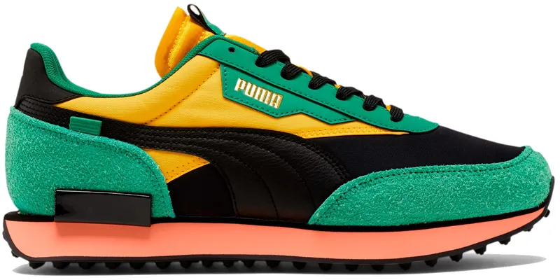 Puma Future Rider Game On Black Green Yellow | 371320-03