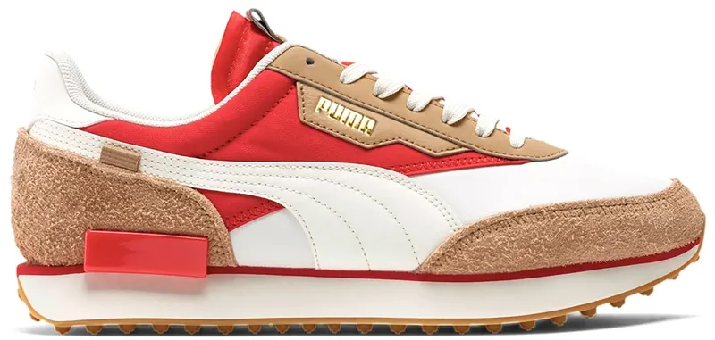 Puma Future Rider Game On White Pebble Red “White/Red” | 371320-02