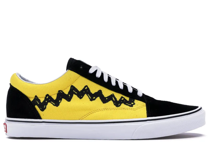 Vans Peanuts x Old Skool ‘Charlie Brown’ Yellow/Black/White “Brown/Yellow/Black/White” | VN0A38G1OHJ