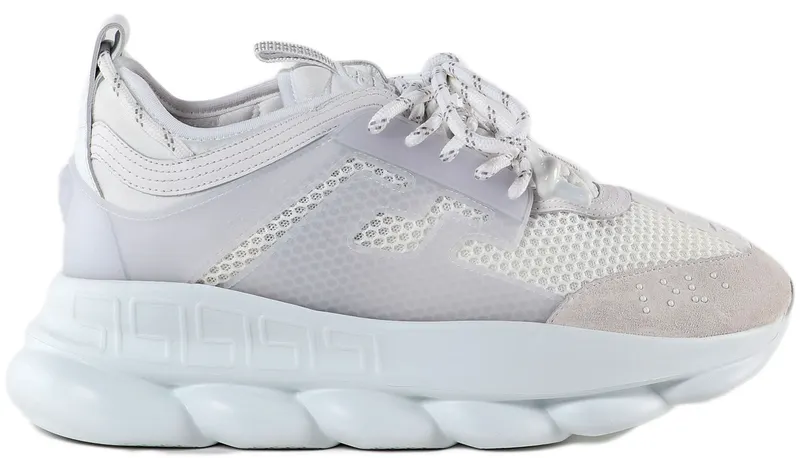 Versace Chain Reaction White Mesh Rubber Suede | DSU7071E D7CTG D01