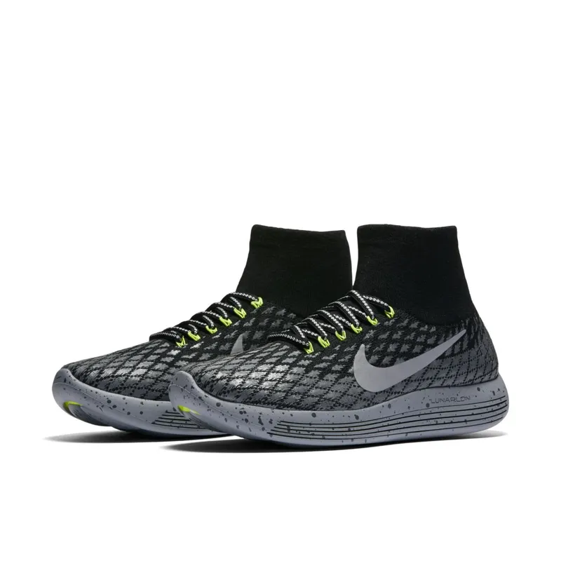 Nike Lunarepic Flyknit Shield Black Silver Volt | 849665-001