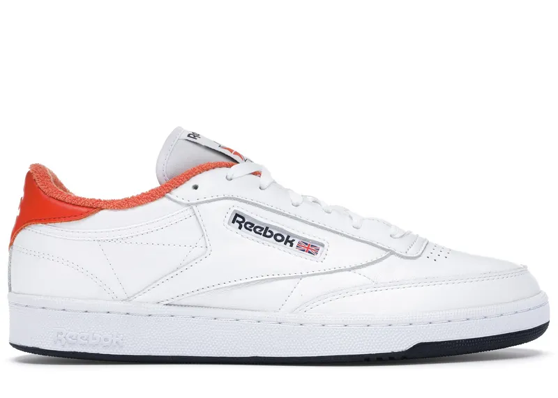 Reebok Club C 85 Eric Emanuel White Orange Navy White/Energy Orange-Collegiate Navy “White/Orange/Navy/White/Orange/Collegiate Navy” | FY3413