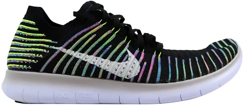 Nike Free RN Flyknit Black/White-Volt-Blue Lagoon | 831069-003