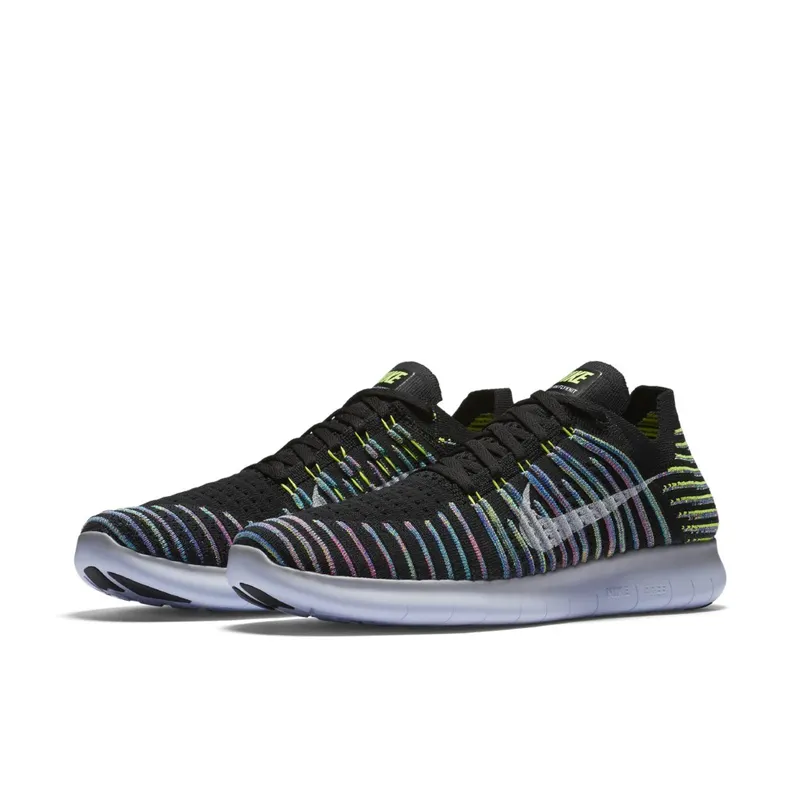 Nike Free RN Flyknit Black/White-Volt-Blue Lagoon | 831069-003