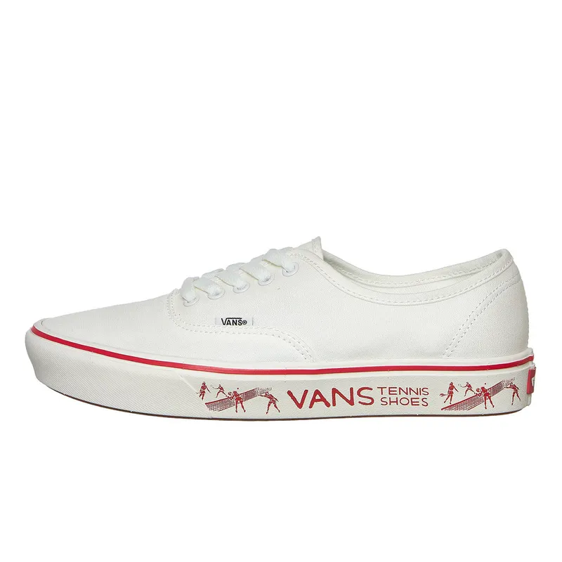 Vans Comfycush Authentic Blanc De Blanc / Red | VN0A3WM748C1