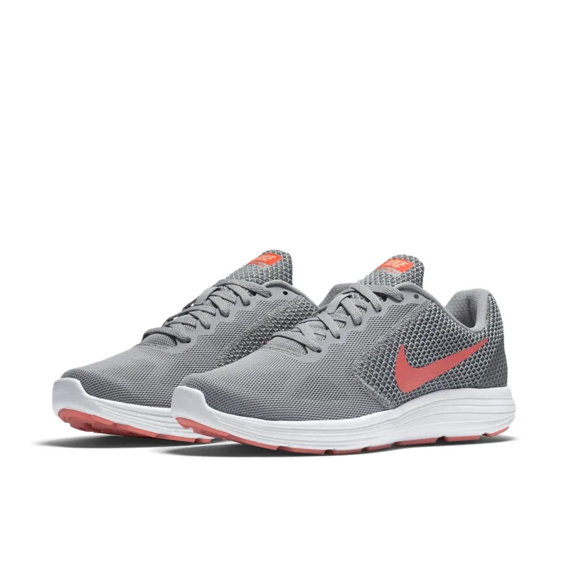 Nike Revolution 3 Wolf Grey Hyper Orange (W) | 819303-002