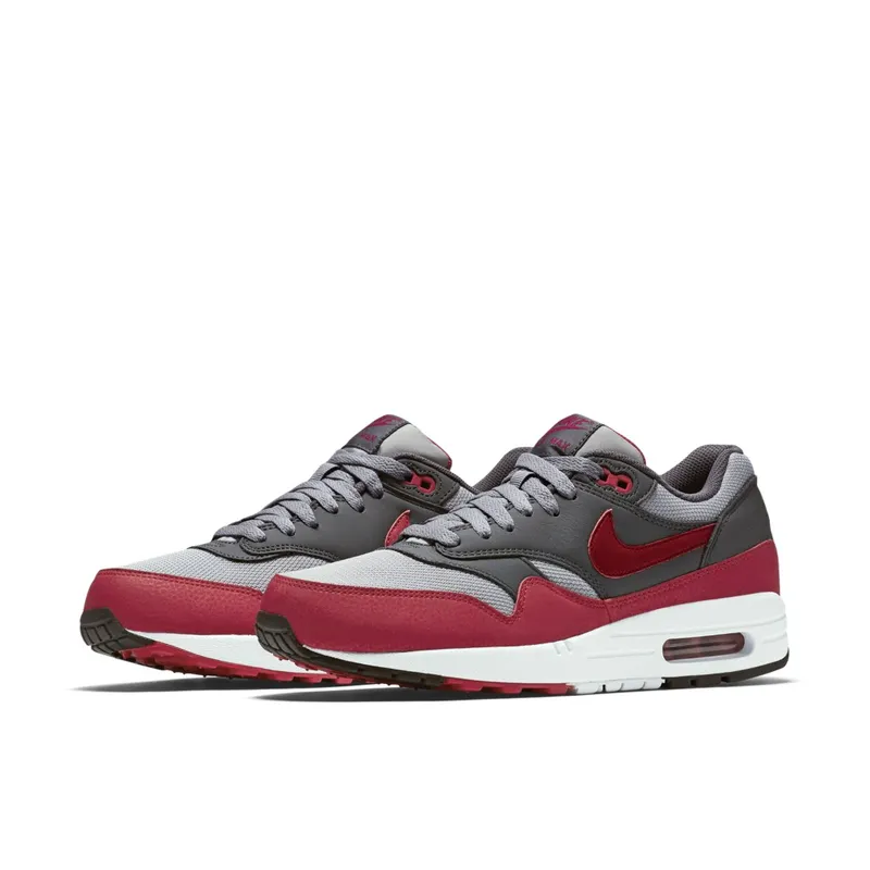 Nike Air Max1 Essential Wolf Grey/Gym Red-Dark Grey | 537383-062