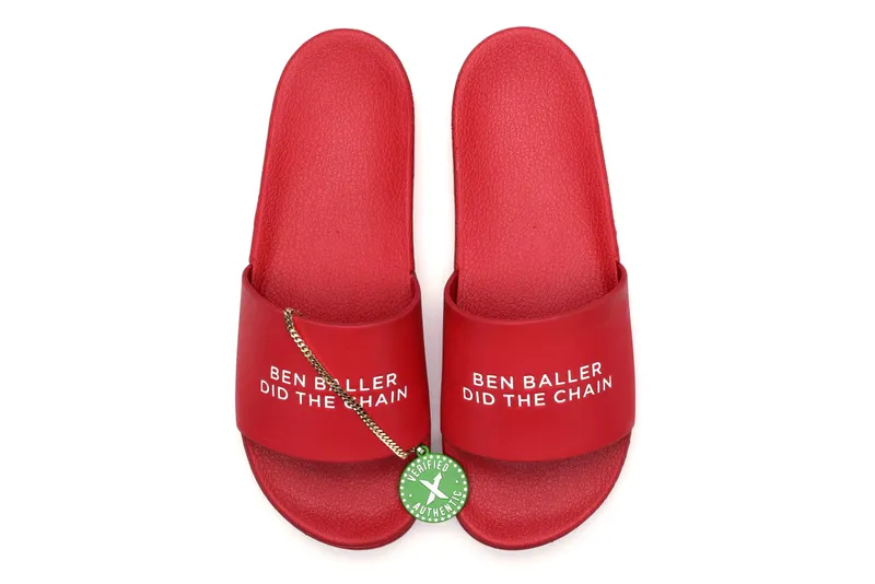 Straye “Ben Baller Did The Chain” Slide Red | SZM-8445
