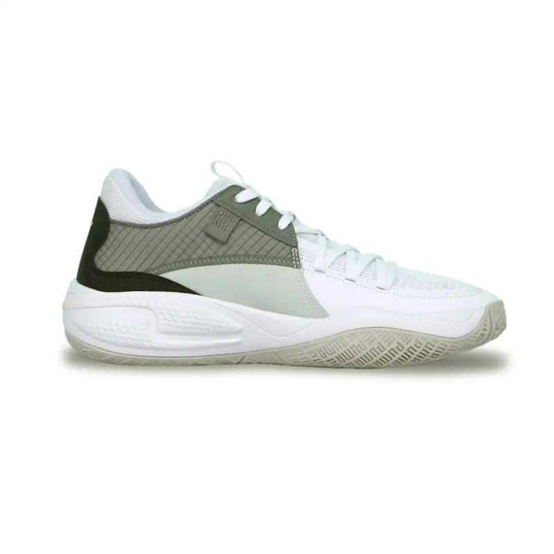 Puma Court Rider basketbalschoenen Wit/Rood | 195064-04