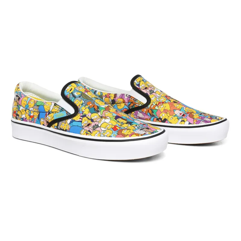 Vans The Simpsons x ComfyCush Slip-On ‘Springfield’ Multi-Color “Multi/Canvas” | VN0A3WMD1TJ