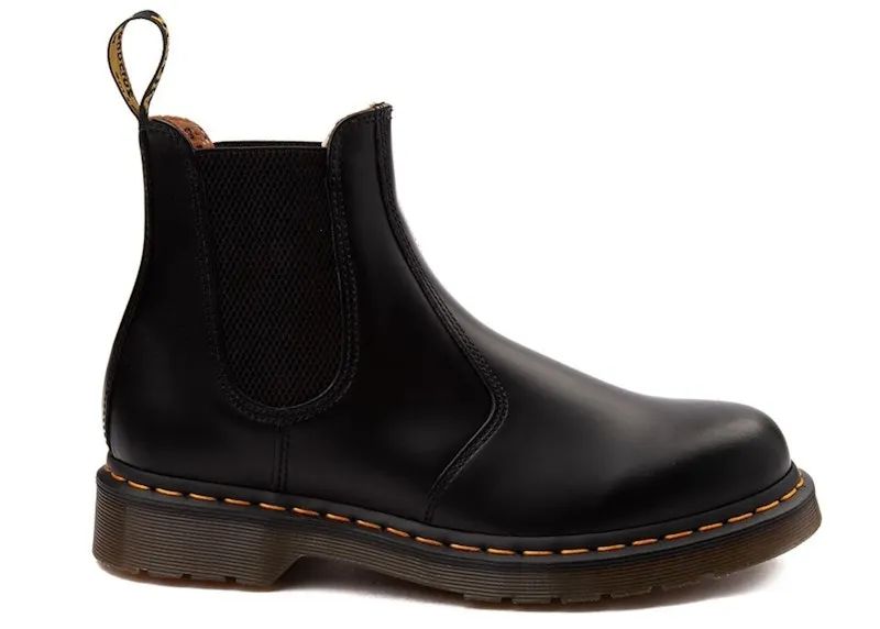 Dr. Martens 2976 Yellow Stitch Chelsea Boot Black Smooth “Yellow/Black” | 22227001