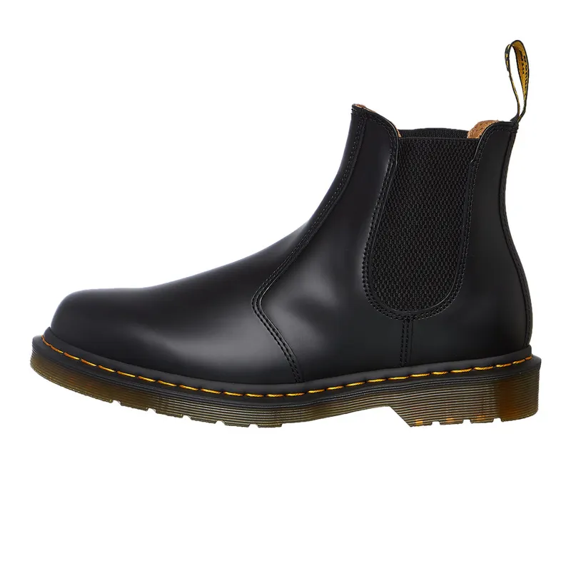 Dr. Martens 2976 Yellow Stitch Chelsea Boot Black Smooth “Yellow/Black” | 22227001