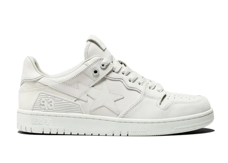 A Bathing Ape Bape SK8 Sta Triple White | 1H80-291-009