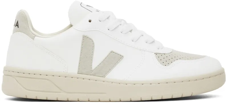 Veja White & Grey V-10 Vegan Sneakers “White/Grey” | VX0702797