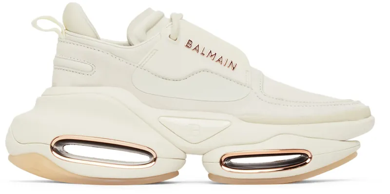 Balmain White B-Bold Sneakers | WN1VI541LSSY