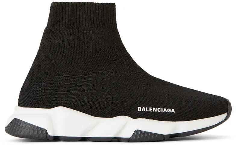 Balenciaga Kids Kids Black & White Speed Sneakers “Black/White” | 597425-W2DB2-1015