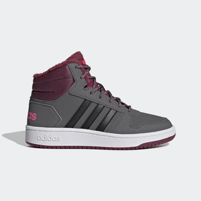 adidas Hoops 2.0 Mid Grey Five / Core Black / Screaming Pink “Grey Five/Core Black/Pink” | GZ7796
