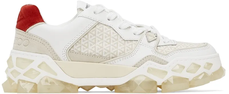 Jimmy Choo White Diamond x Trainer Sneakers “Black/White” | DIAMOND X TRAINER
