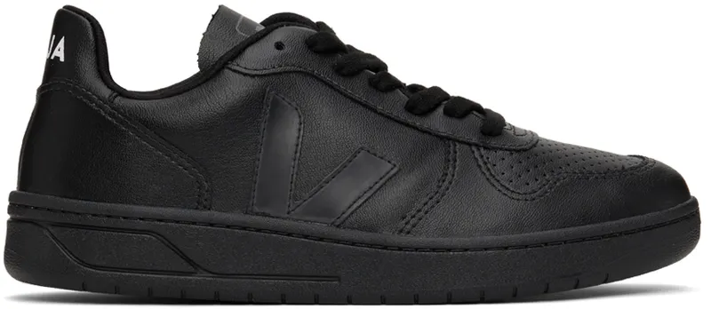 Veja Black Faux-Leather V-10 Sneakers | VX0702562