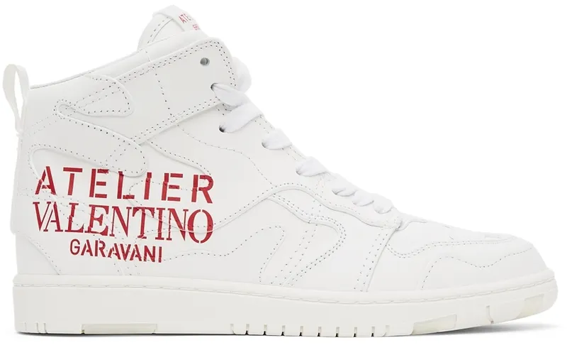 Valentino Garavani White 07 Camouflage Edition Atelier Mid-Top Sneakers | WW2S0CQ4BMH