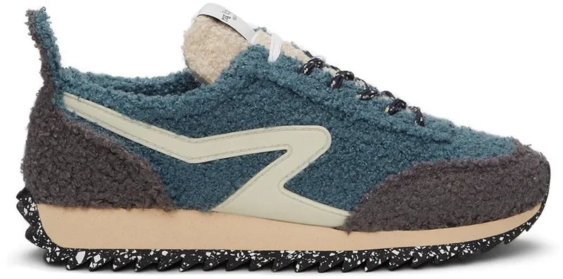 rag & bone Blue & Grey Sherpa Retro Runner Sneakers “Bone/Blue Grey” | WFF21HF010PE10