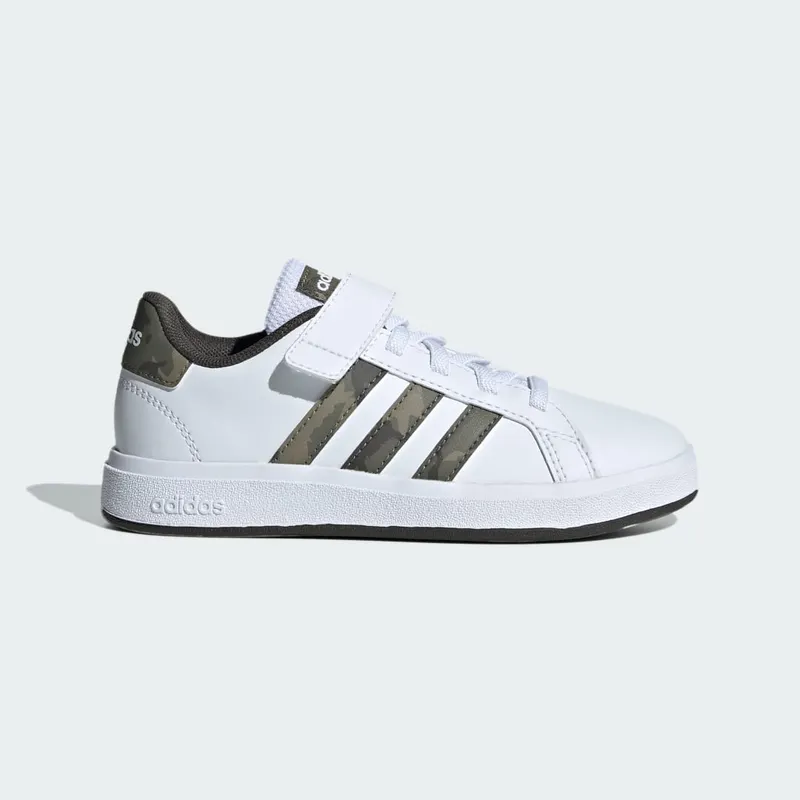adidas Grand Court 2.0 Kids Cloud White / Olive Strata / Shadow Olive | IG1235