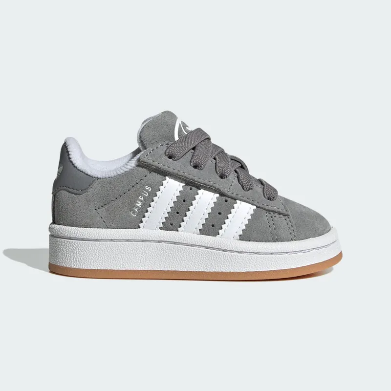 adidas Campus 00s Comfort Closure Elastic Lace Shoes Kids Grey Three / Cloud White / Gum | JI4334
