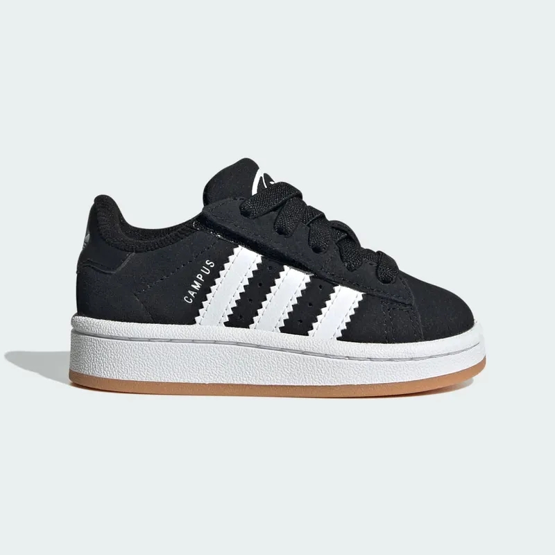 adidas Campus 00s Comfort Closure Elastic Lace Shoes Kids Core Black / Cloud White / Gum | JI4335