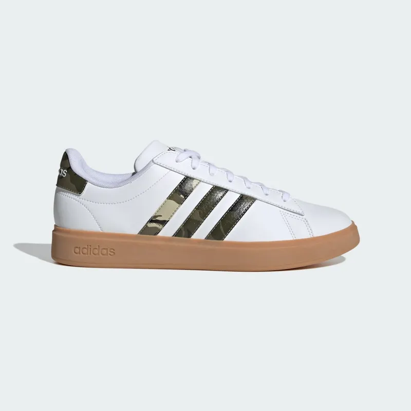 adidas Grand Court 2.0 Cloud White / Olive Strata / Putty Grey | ID2955