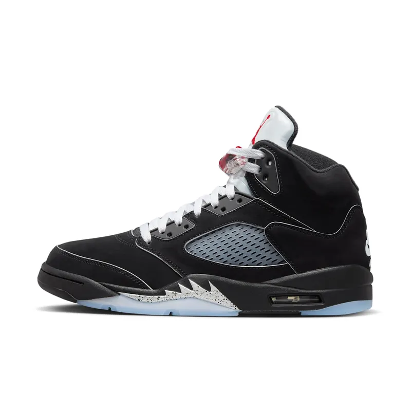 Air Jordan 5 Retro OG “Black Metallic Reimagined” “Black/White/Metallic Silver/Fire Red” | HF3975-001