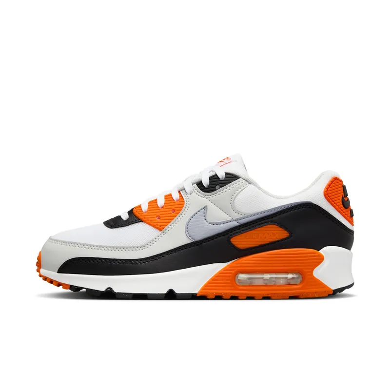 Nike Air Max 90 (white / wolf grey / photon dust / black) – DH8010-108 “Grey/White/Black/Safety Orange” | DH8010-108