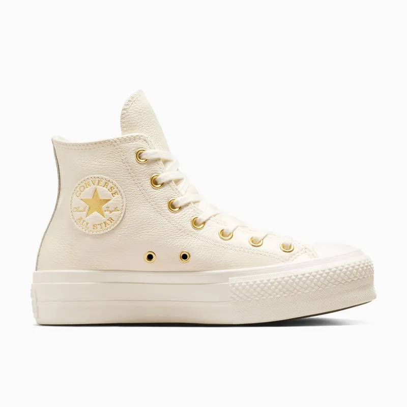 Converse Chuck Taylor All Star Lift Platform Golden Hits Egret/Egret/Gold | A12764C