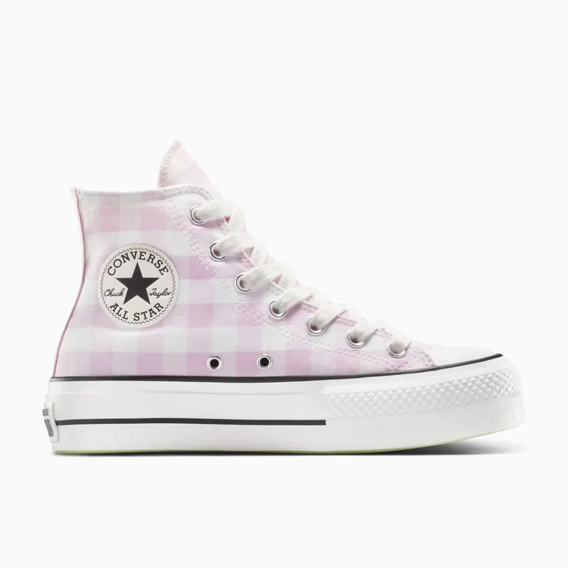 Converse Chuck Taylor All Star Lift Platform Gingham Vintage White/Summit Pink “Vintage White/Pink” | A13663C