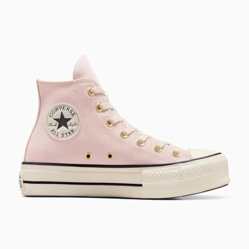 Converse Chuck Taylor All Star Lift Platform Suede Pale Petal/Natural Ivory/Black | A13823C