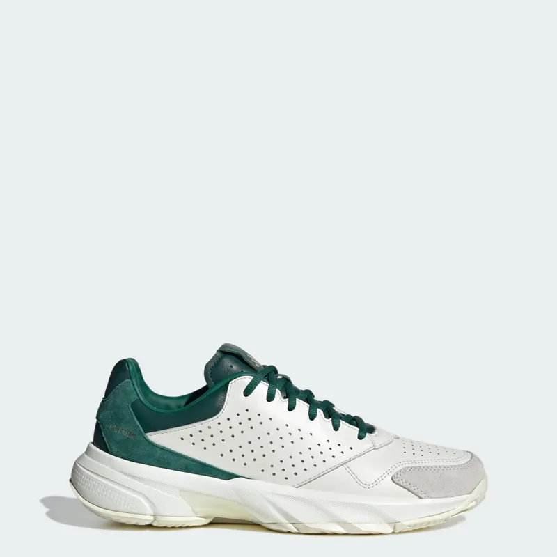 Adidas Courtjam Control 3 Premium Tennisschoenen Core White / Core White / Collegiate Green | JI4236