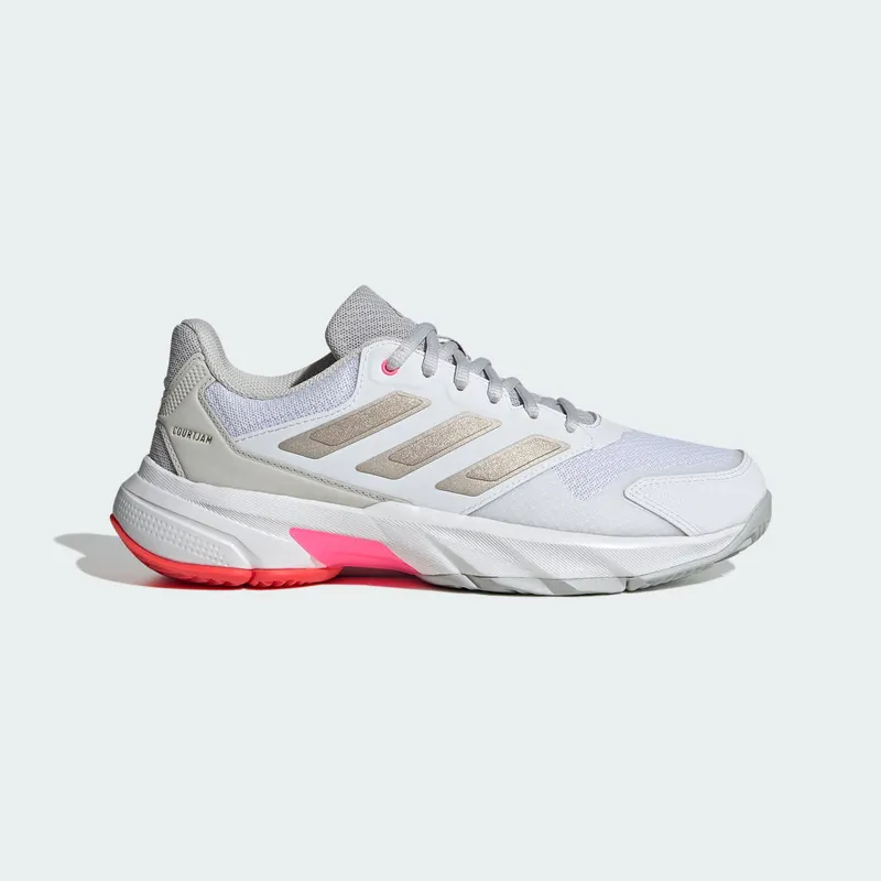 Adidas Courtjam Control 3 Tennis Cloud White / Iron Metallic / Lucid Red | IH2968