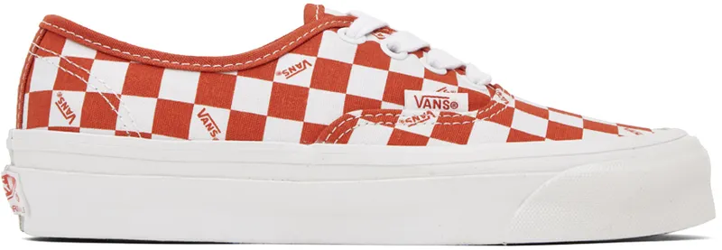 Vans Orange & White OG Authentic LX Sneakers “Orange/White” | VN0A5FBD0HL1