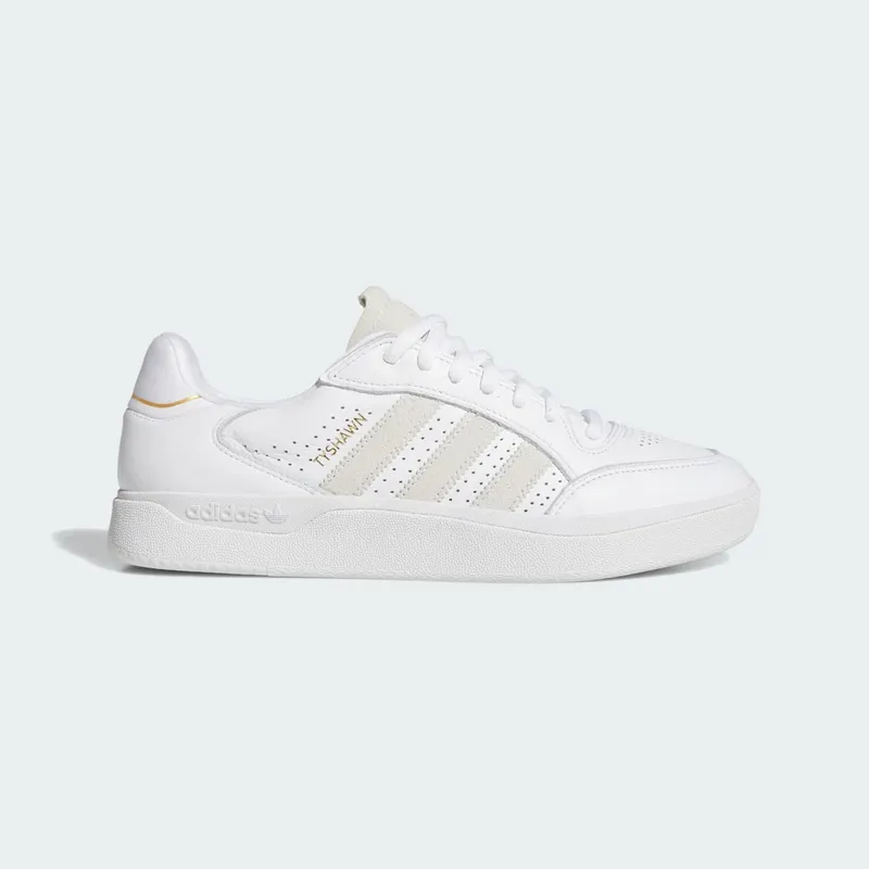 Adidas Tyshawn Low Cloud White / Cloud White / Gold Metallic | JH8158