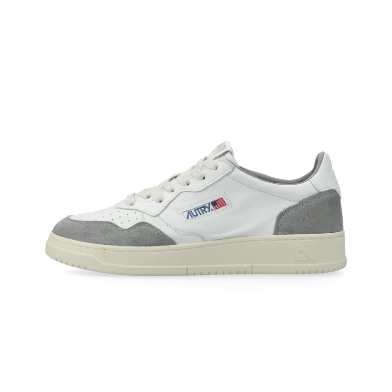 Autry Medalist Low W (goat / suede white / grey) – AULWGS37 | AULWGS37