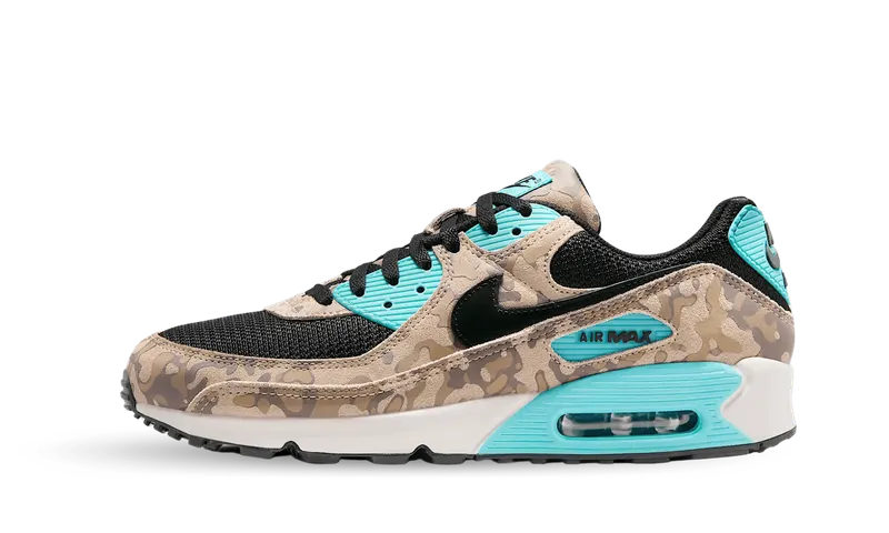 Nike Air Max 90 Premium Black University Gold Camo “Sanddrift/Black/Aurora Green/Khaki/Mink Brown/Parachute Beige” | IF1721-100