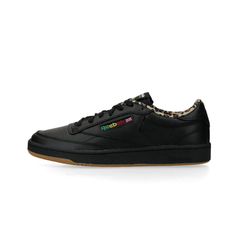 Reebok x Wacko Maria Club C 85 Vintage (black / leopard / gum) – RMIA04HC99LEA0081061 | RMIA04HC99LEA0081061