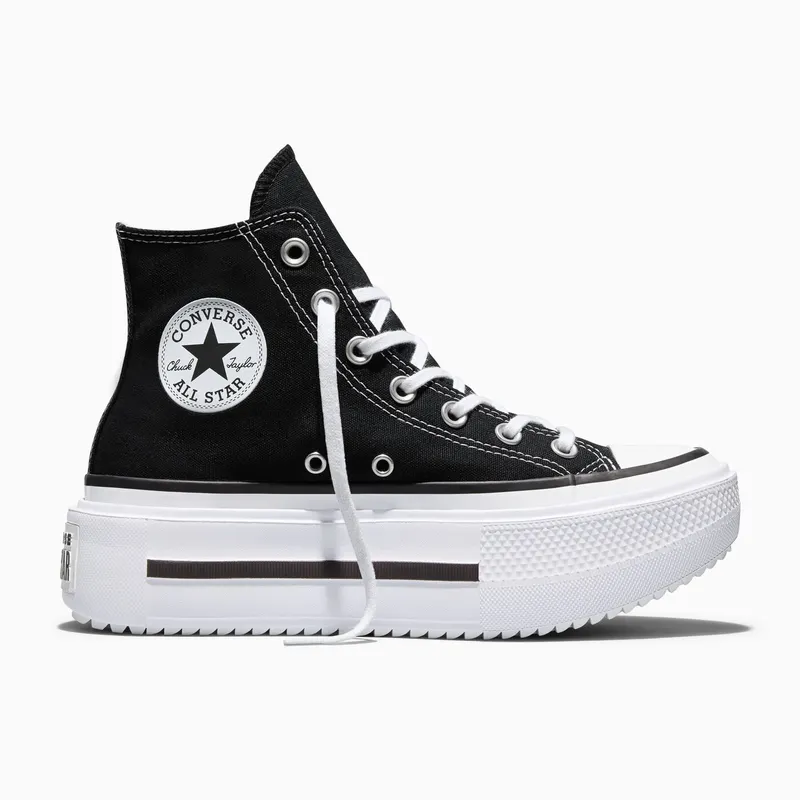Converse Chuck Taylor All Star Lift Double Stack Black/White/Black | A12975C