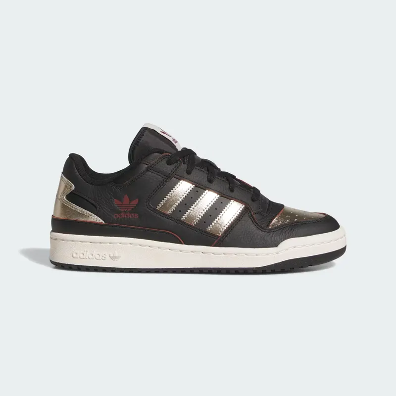 Adidas Forum Low CL Shoes Core Black / Cyber Metallic / Off White | JI3270