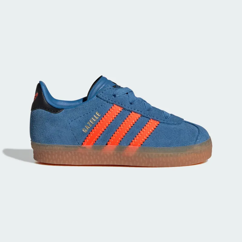 Adidas Gazelle Comfort Closure met Elastische Veters Kids Focus Blue / Solar Orange / Core Black | JP7134
