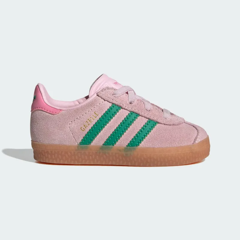 Adidas Gazelle Comfort Closure met Elastische Veters Kids Clear Pink / Court Green / Bliss Pink | JP7138